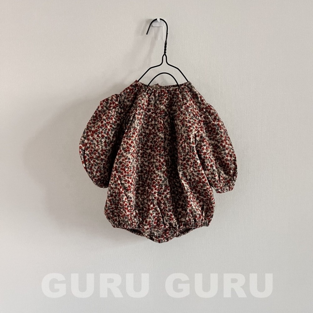 GURU GURU25｜(6m-24m) 2色滿版碎花包屁衣