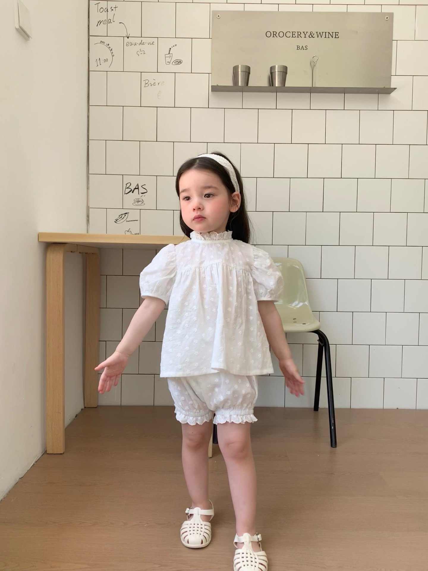 JE40｜(80-120cm) 刺繡小花套裝