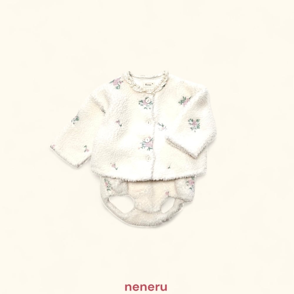 neneru09｜(60cm-85cm) 1色刷毛碎花燈籠包屁褲