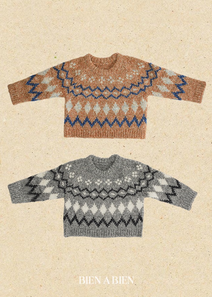 Bien A Bien02｜(90cm-130cm) 提花針織毛衣
