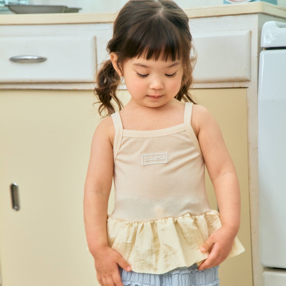 1st blue21｜(~93-118cm) 細肩荷葉邊背心