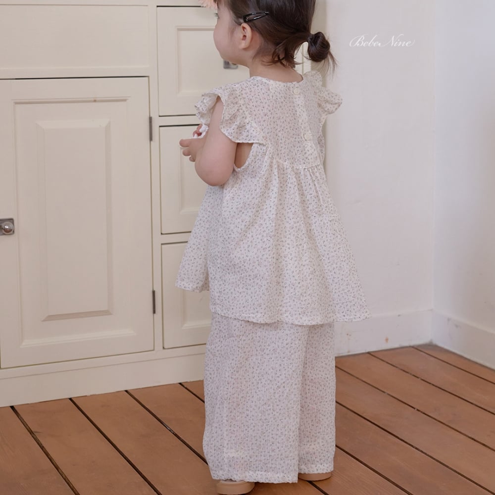 bebe nine19  (65cm-115cm) 2色天使寬鬆褲套裝