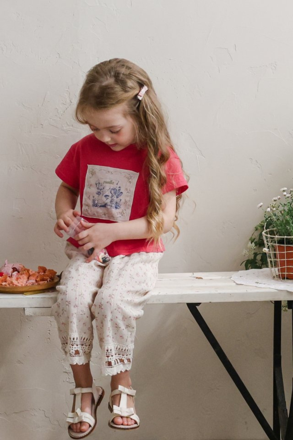 FLO15｜(75-140) 拼布圖上衣