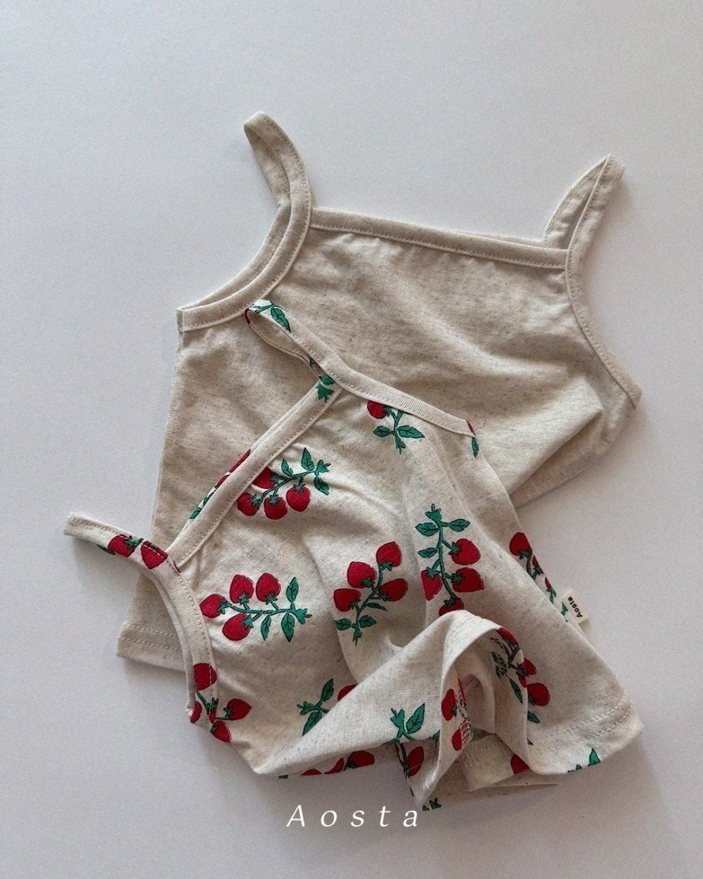 AOSTA24｜(6m-5y) 2款亞麻細肩小可愛
