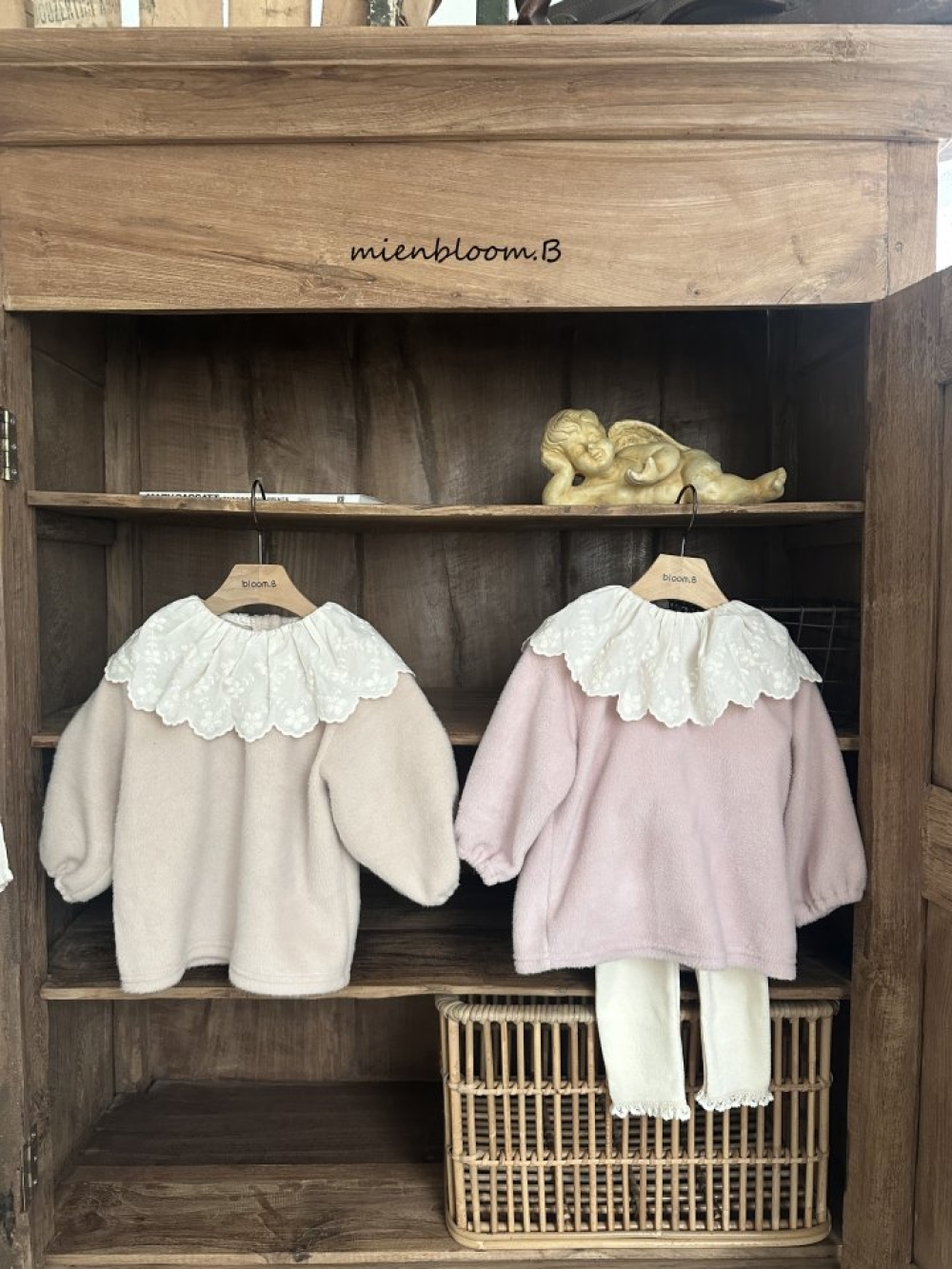 Bloom.b16｜(85cm-125cm) 蕾絲花瓣領上衣