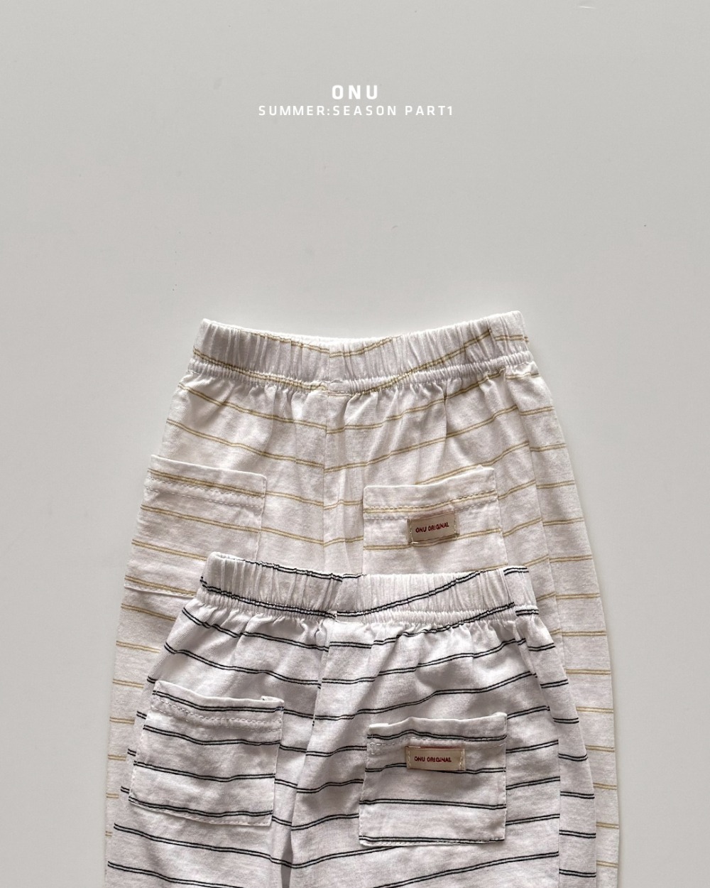onu19｜(70cm-115cm) 條紋八分褲