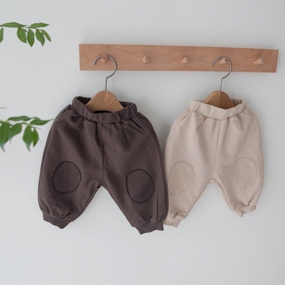 LEMONADE52｜(55cm-85cm) 2色素面拼布束口褲