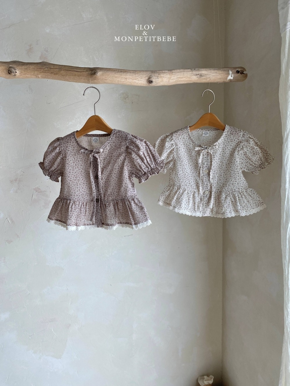 Mon petit16｜(73-118cm) 碎花裙擺公主袖襯衫