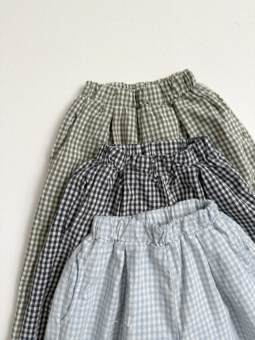Atomeme09｜(70-110) 格紋寬褲
