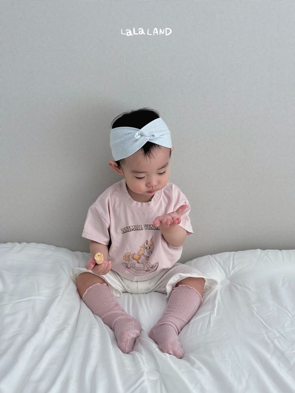 lala land15｜(3m-18m) 2色木馬印花上衣