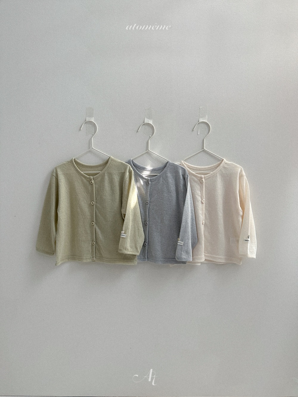 Atomeme06｜(70-110) 鈕扣設計開襟外套