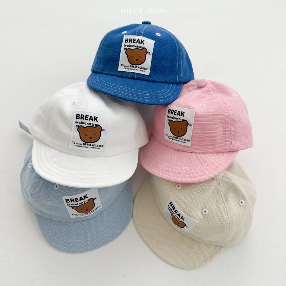 Oottbebe21｜(1y-6y )  小熊布章棒球帽