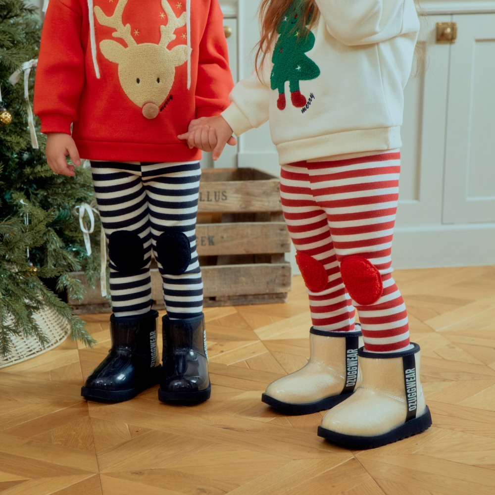 1st blue 08｜(80-118cm) 2色條紋補丁內搭褲