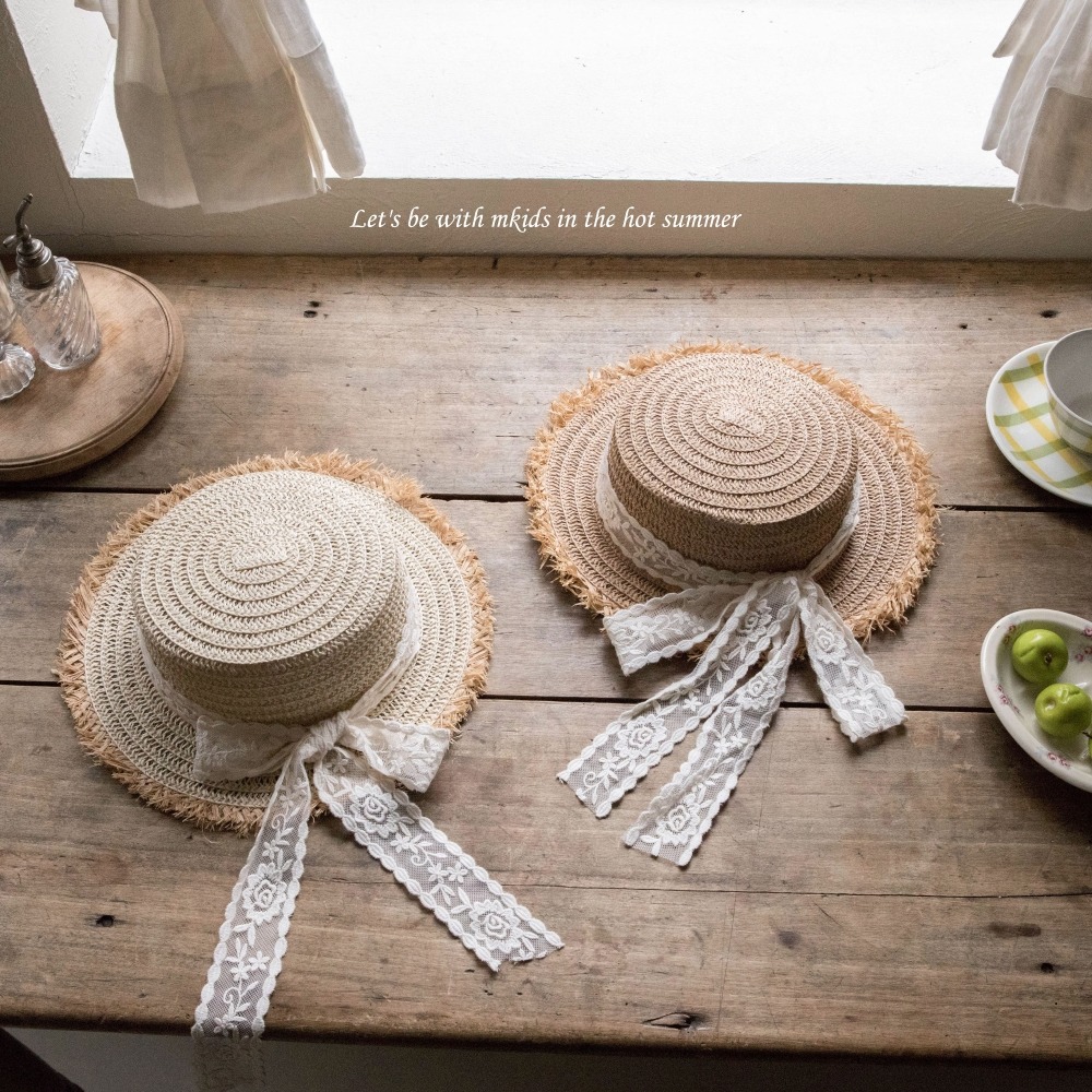 M-KIDS47｜(65-115cm) 蕾絲草帽