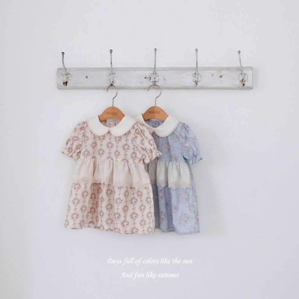 M-KIDS12|(65-115cm) 歐式碎花滾邊洋裝 M-KIDS12|(65-115cm) 歐式碎花滾邊洋裝