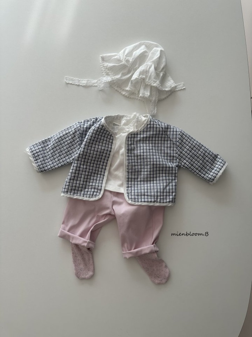 Bloom.b01｜(0m-7y) 雙面穿格紋外套