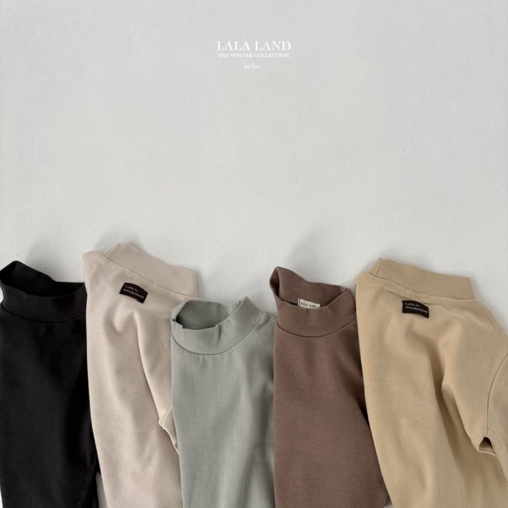 lala land31｜(60cm-83cm) 5色素面小黑標高領上衣