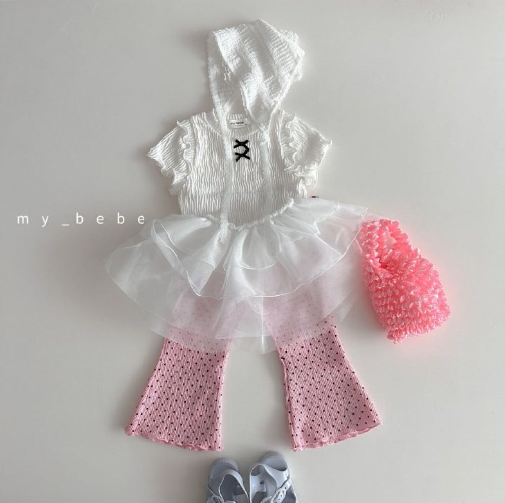 my_bebe26｜(80-120cm) 薄紗三層裙