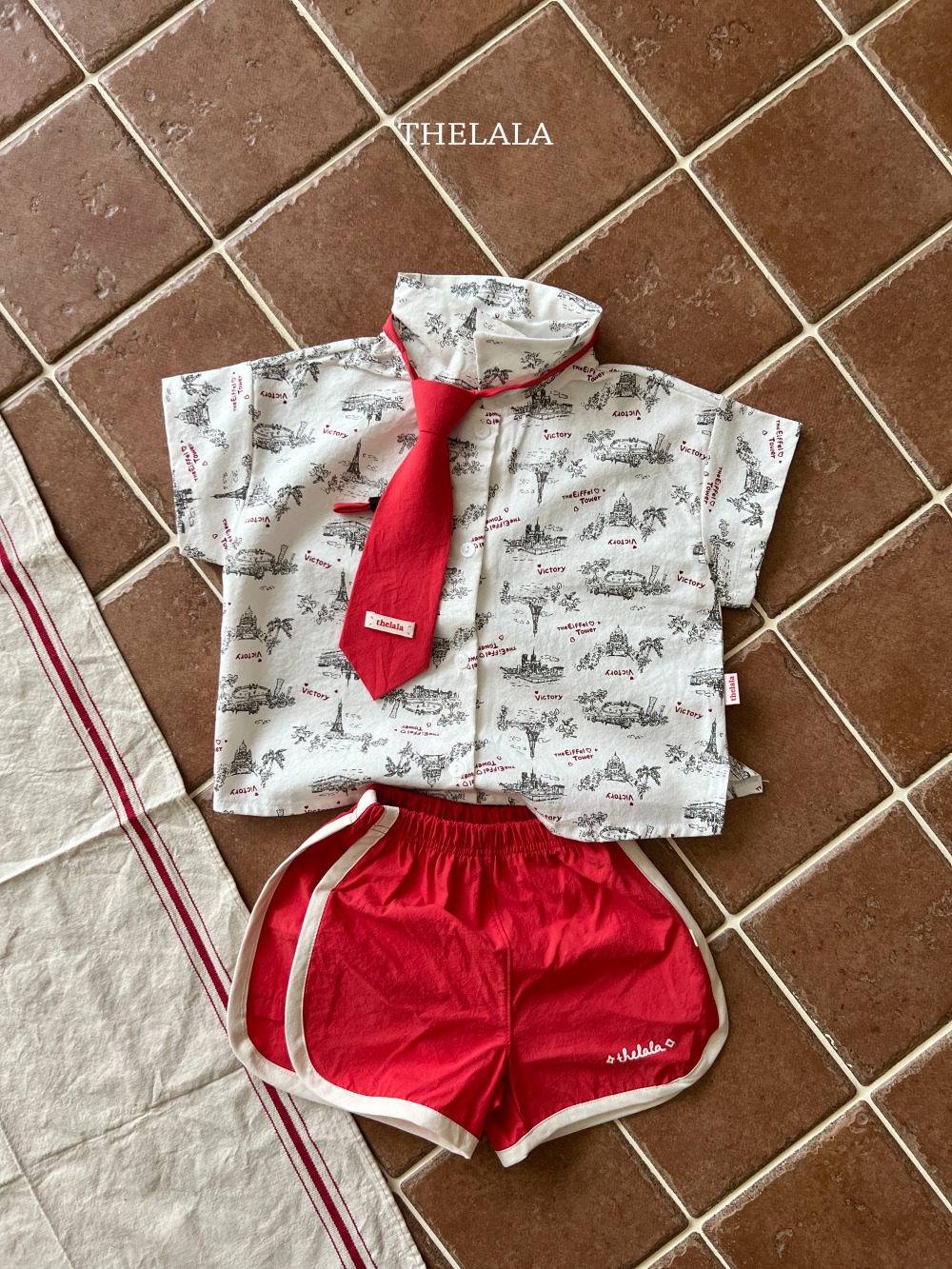 thelala20｜ (70-115) 滾邊logo短褲