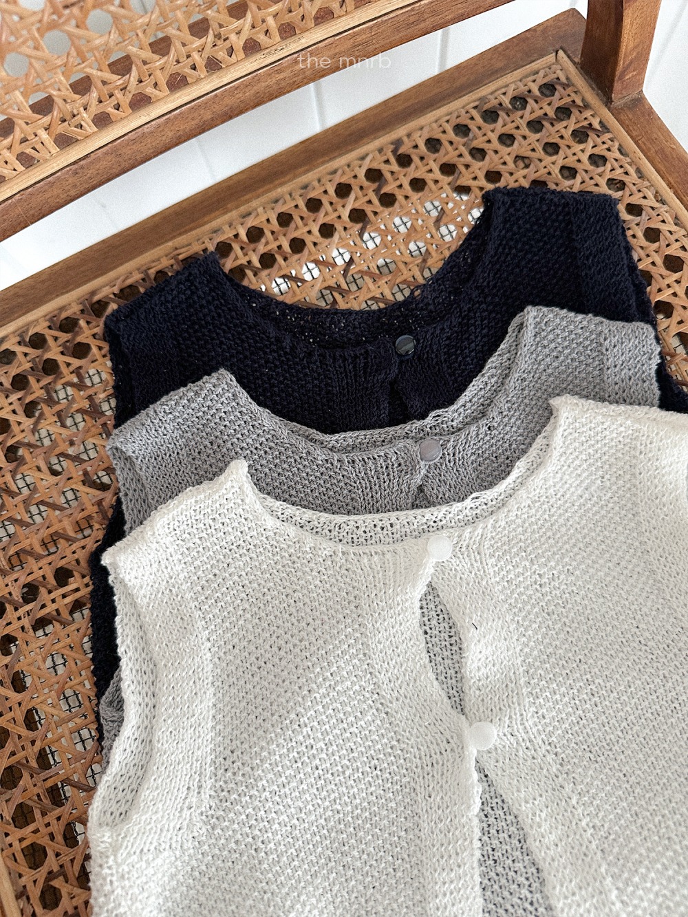 MiniRobe22｜(70-110) 針織排扣背心