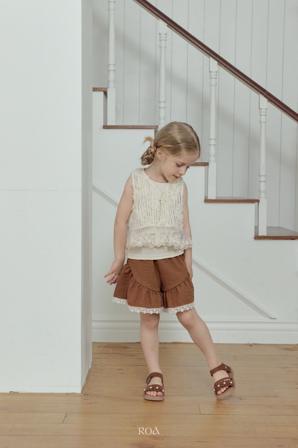 ROA34｜(6m-18m) 2色蕾絲滾邊褲裙