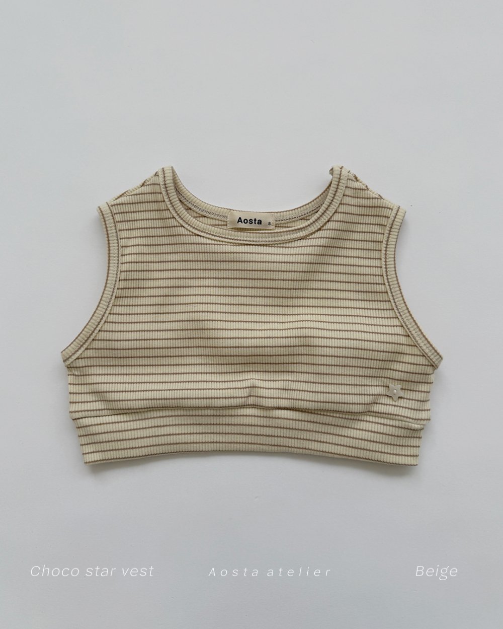 AOSTA39｜(6m-5y) 條紋短版背心