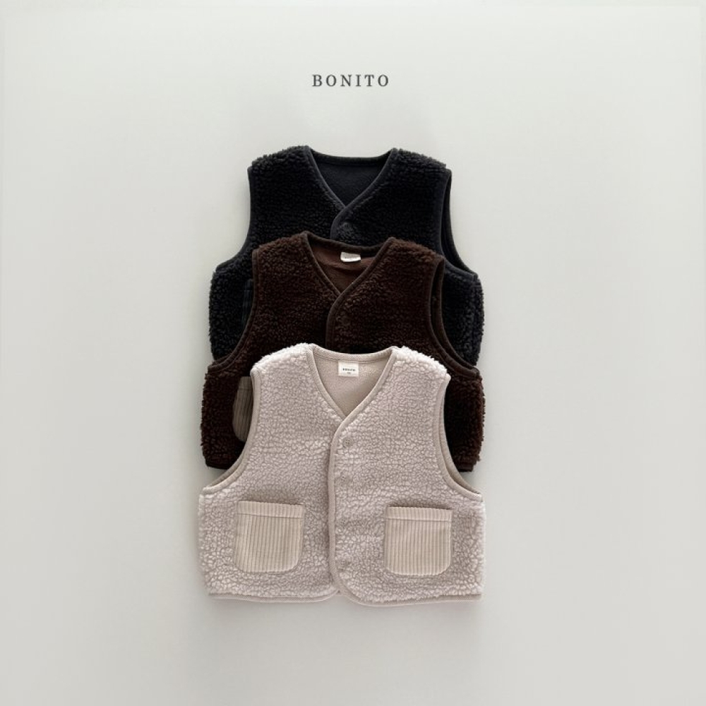 Bonito89｜(3m-18cm) 刷毛口袋背心