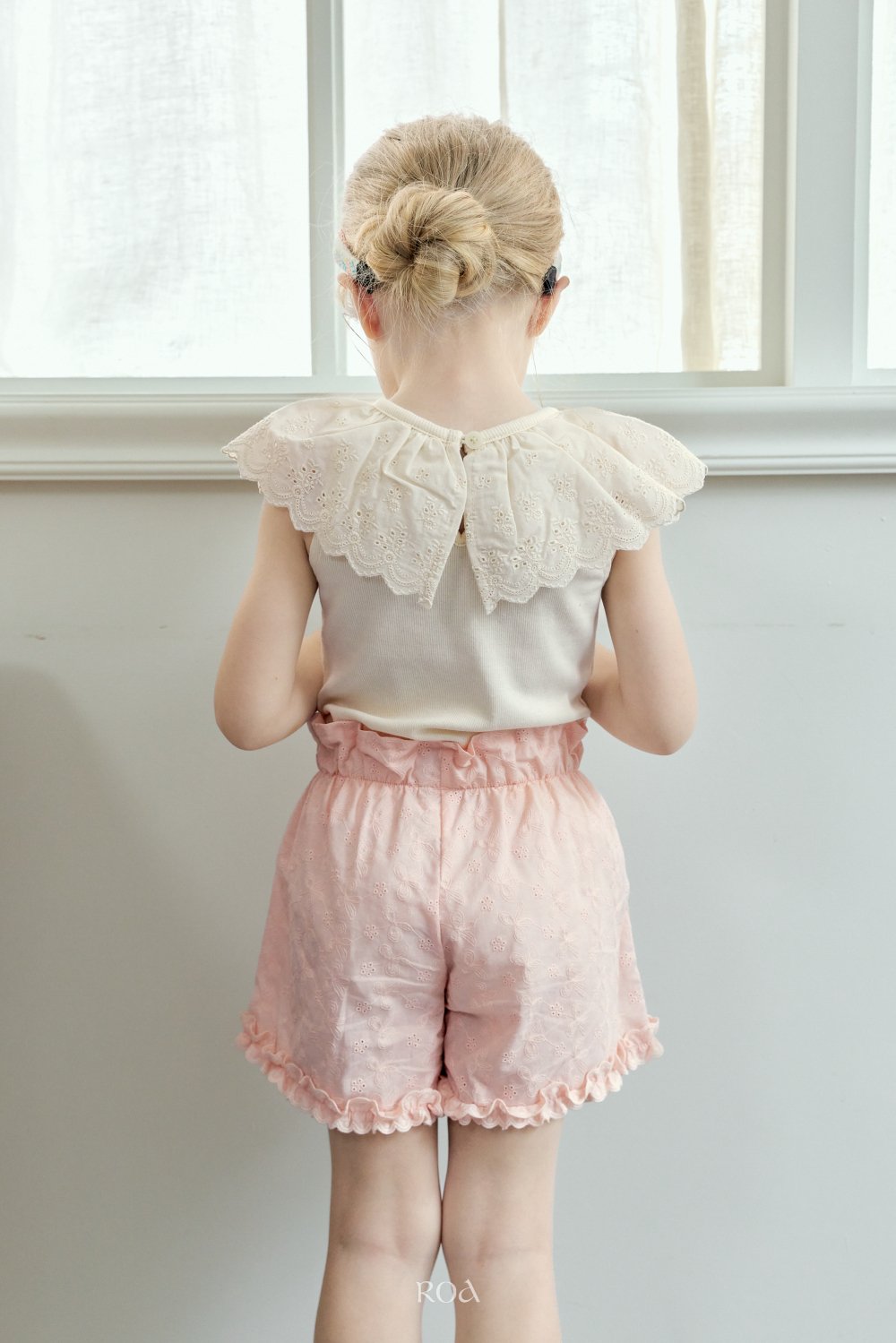 ROA26｜(6m-18m) 2色蕾絲大翻領上衣