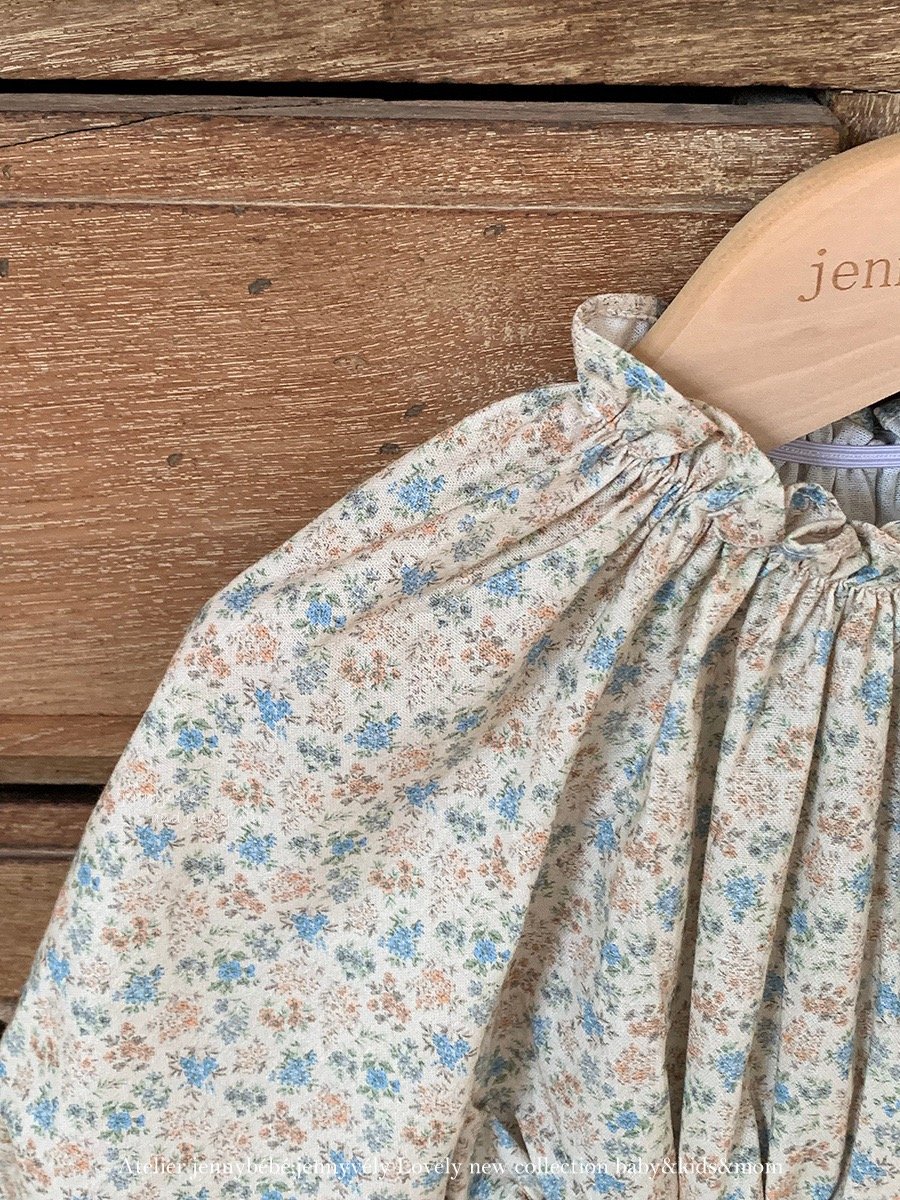 JE552｜(66-90cm) 法式碎花包屁衣