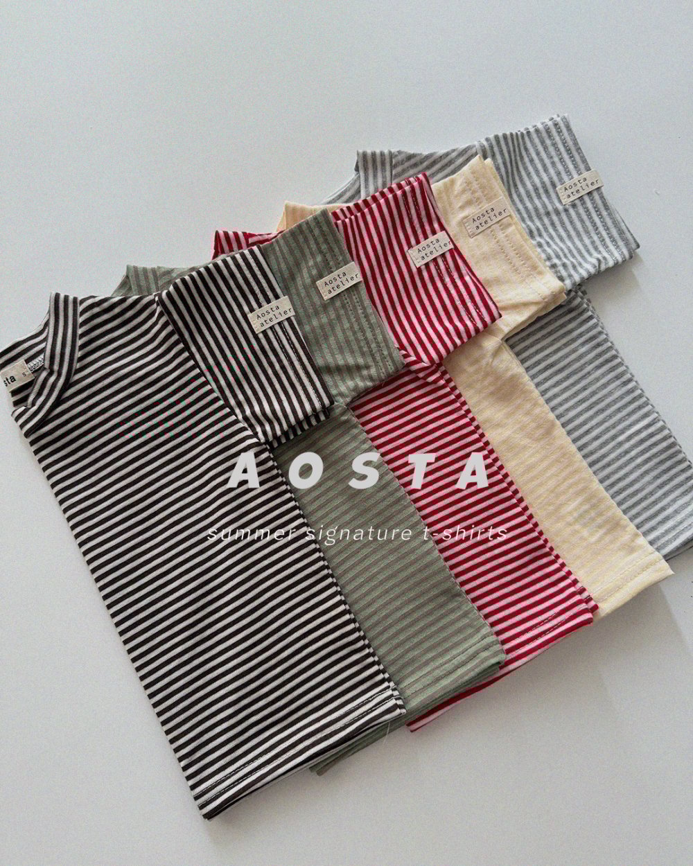 AOSTA13｜(6m-5y) 5款圓領條紋上衣