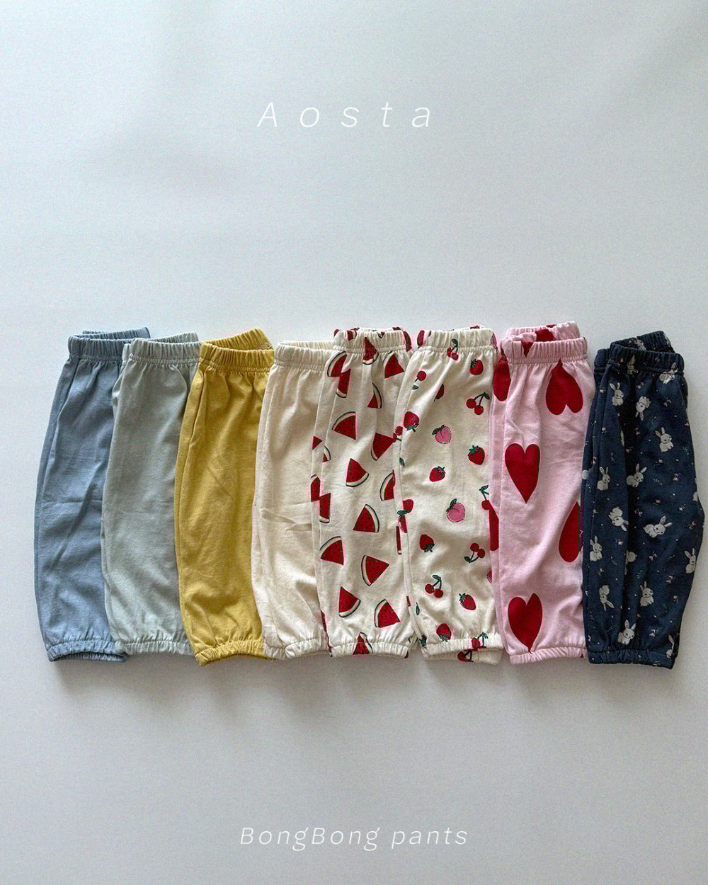 AOSTA18｜(6m-5y) 8款涼爽鬆緊束腳褲