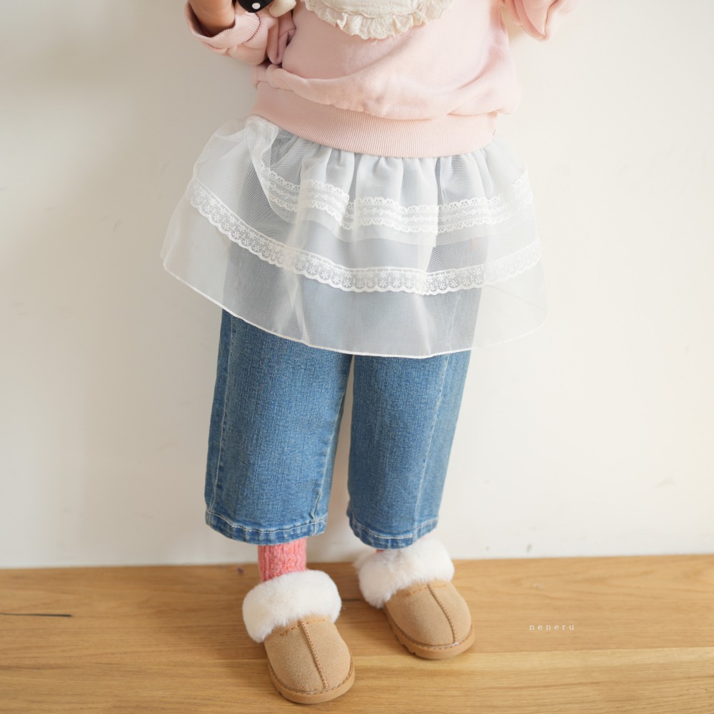 neneru15｜(70cm-125cm) 3色素面直筒牛仔褲/燈芯絨長褲