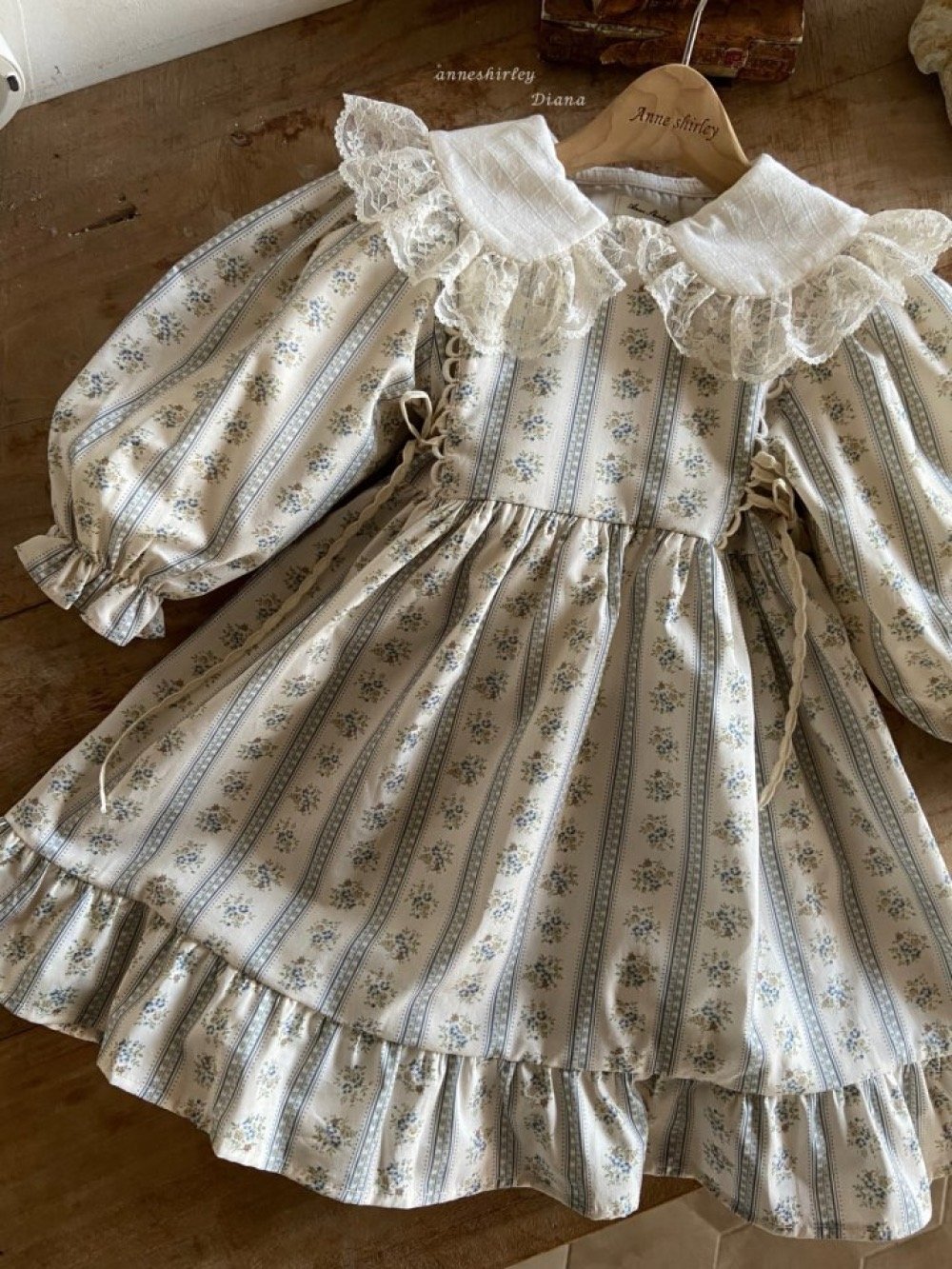 Anne Shirley14｜(1y-5y) 1色春日花卉滾邊洋裝