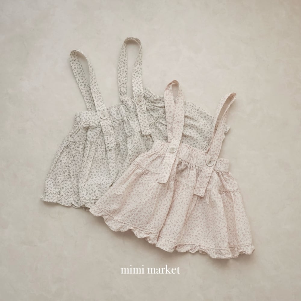 mimi market24 (75-90cm)  碎花吊帶半身裙