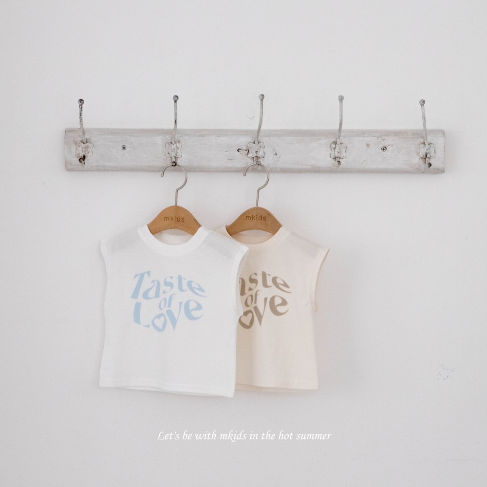 M-KIDS25｜(65-115cm) 英字印花無袖上衣