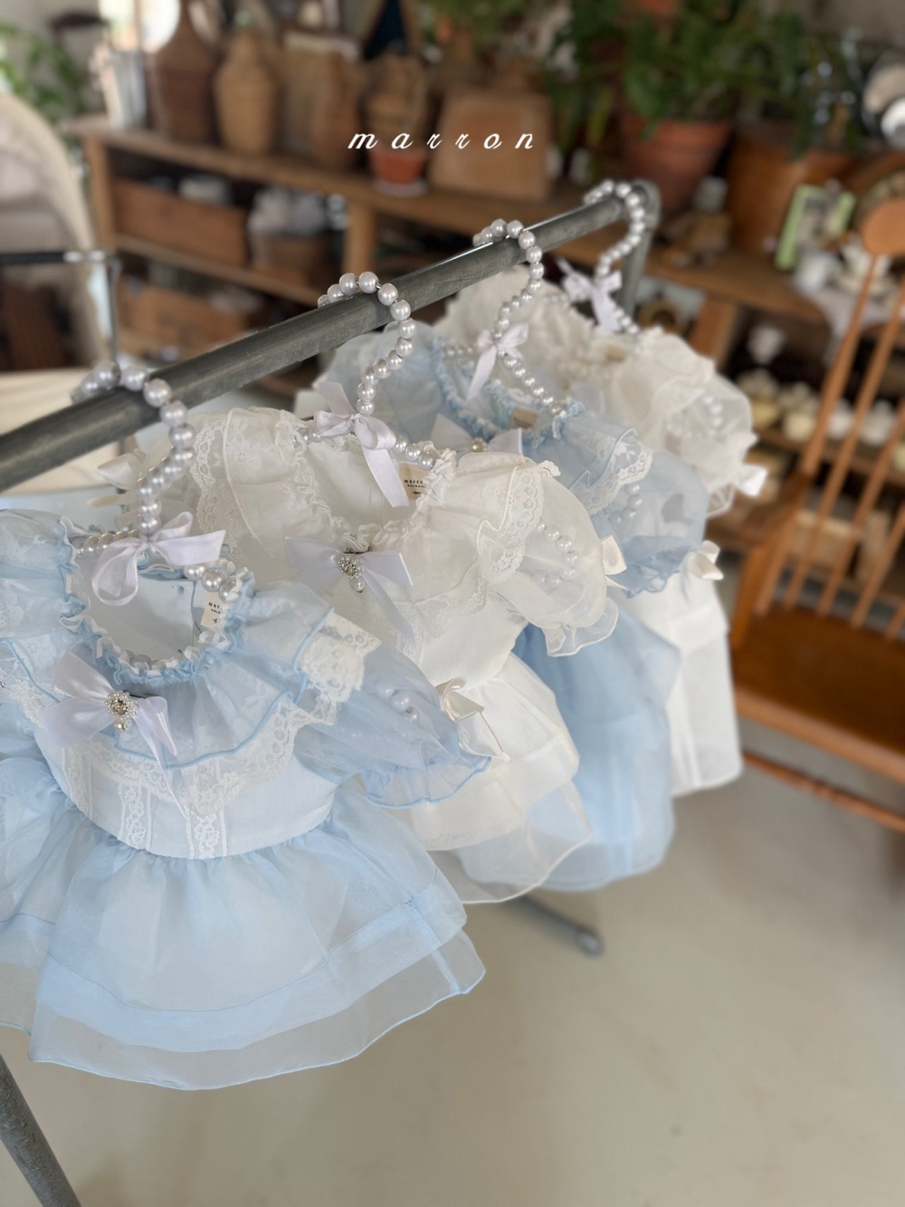 Marron04｜(3m-18m 1y-6y) 氣質蕾絲公主裙裝