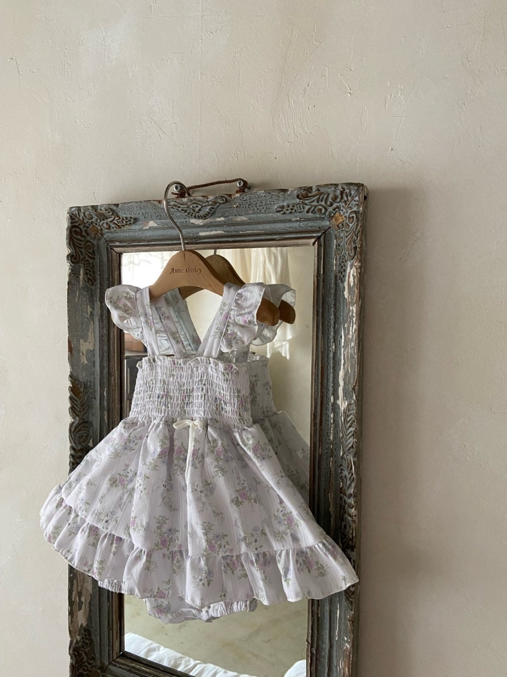 Anne Shirley01｜(3m-22m) 2色荷葉碎花洋裝包屁衣