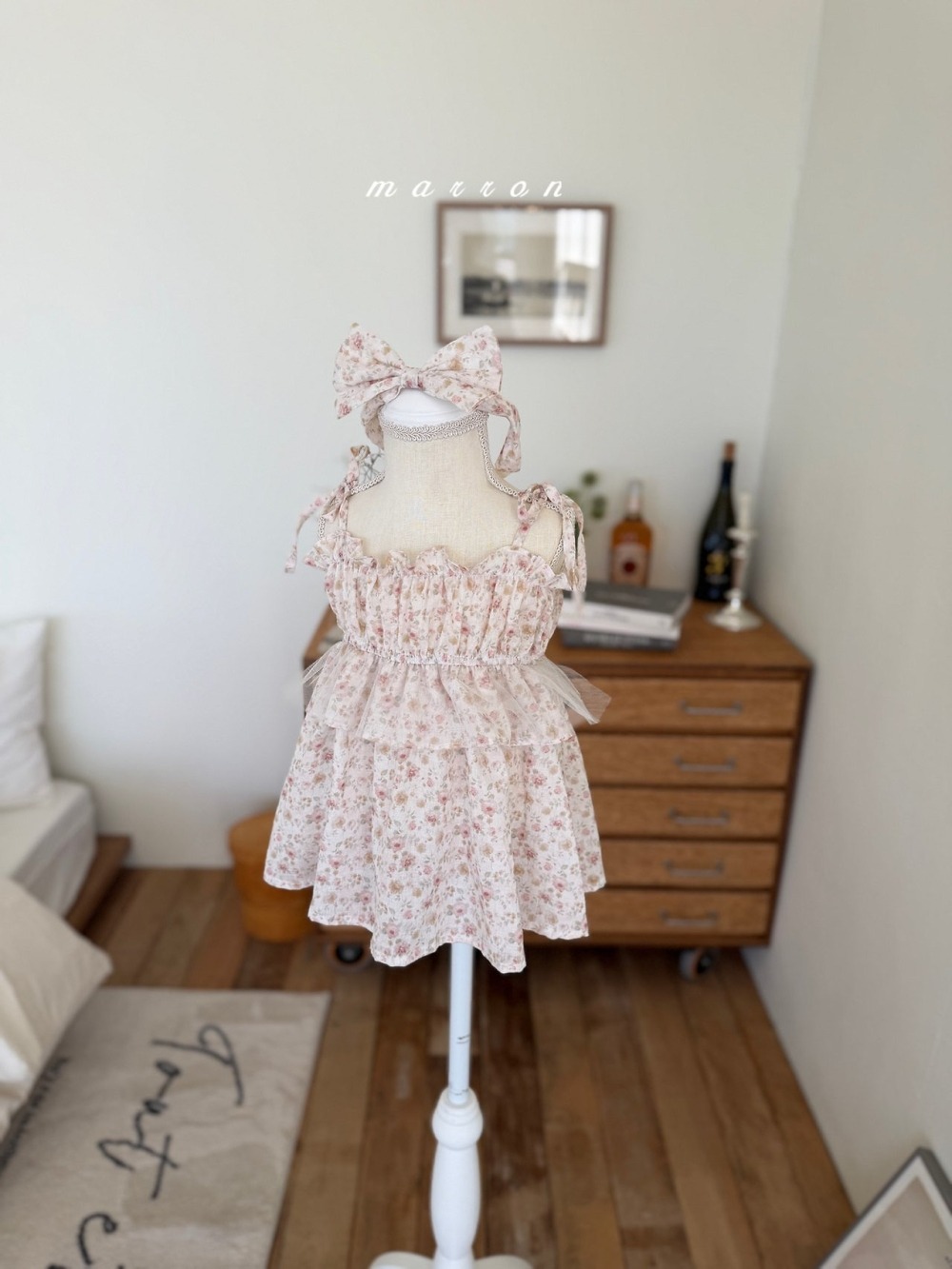 Marron51｜(1y-6y) 夏日碎花薄紗洋裝