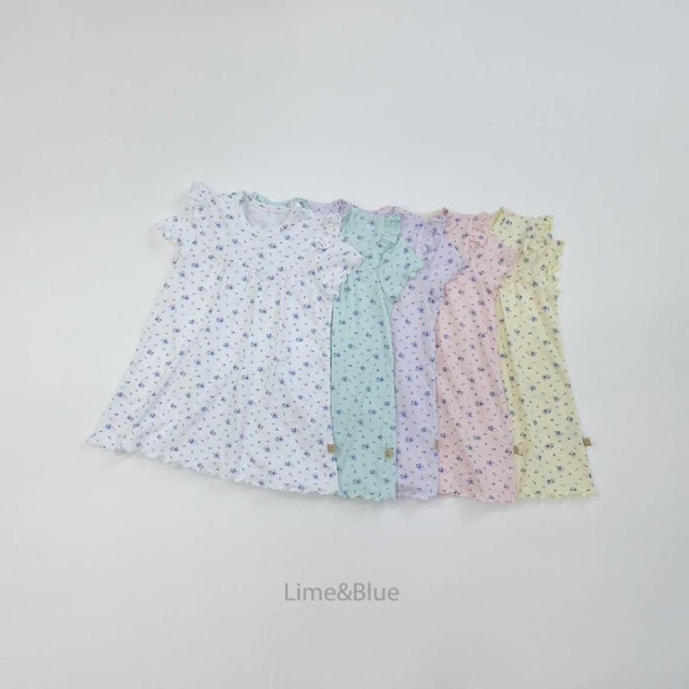 LIME&BLUE18｜(80-118cm)  可愛花朵連身裙
