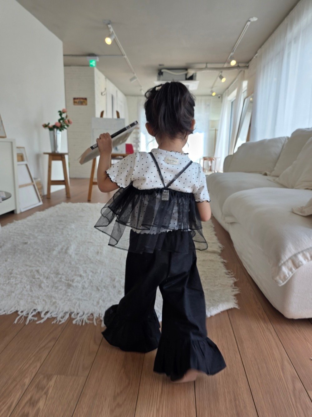 Color15｜(75-115cm) 細肩薄紗背心