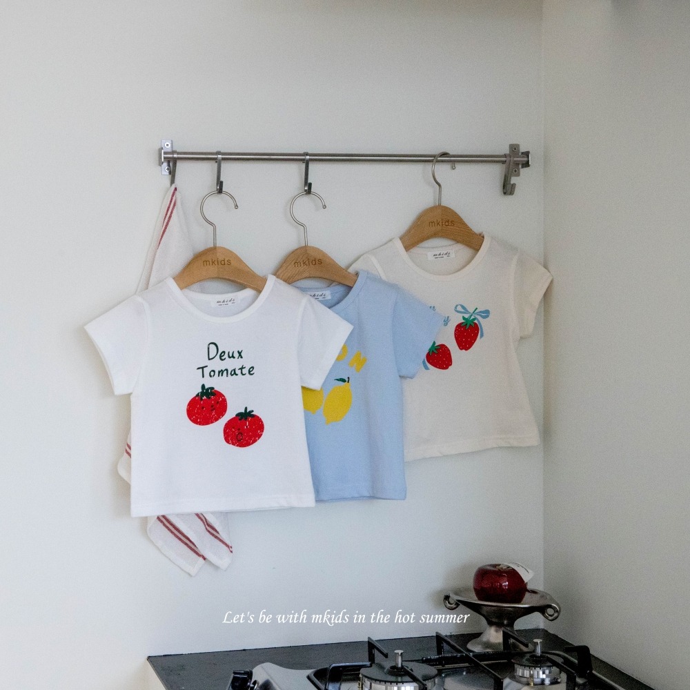 M-KIDS30｜(65-115cm) 水果印花上衣
