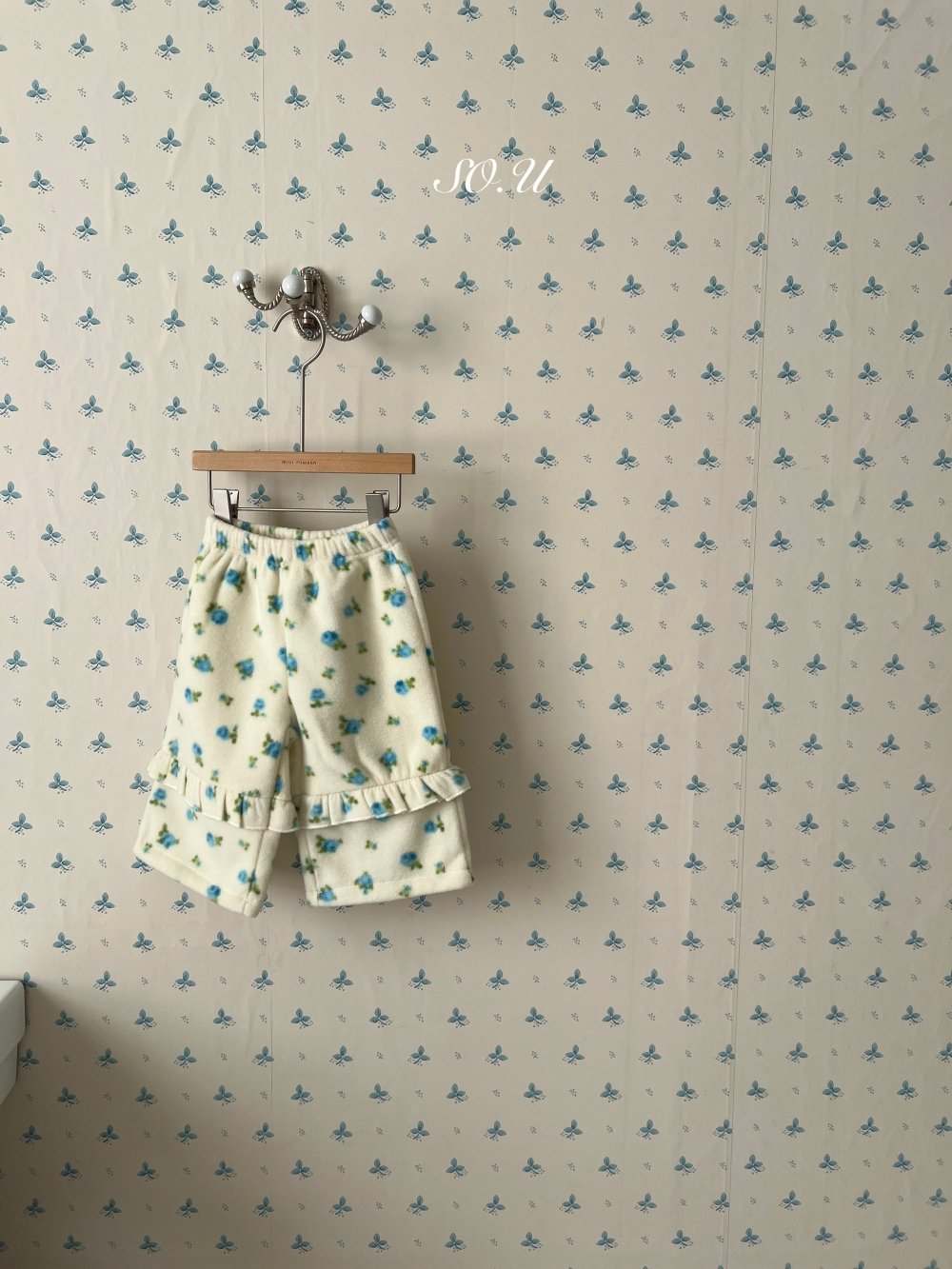 S0.U12｜(12m-M)  絨毛小碎花長褲