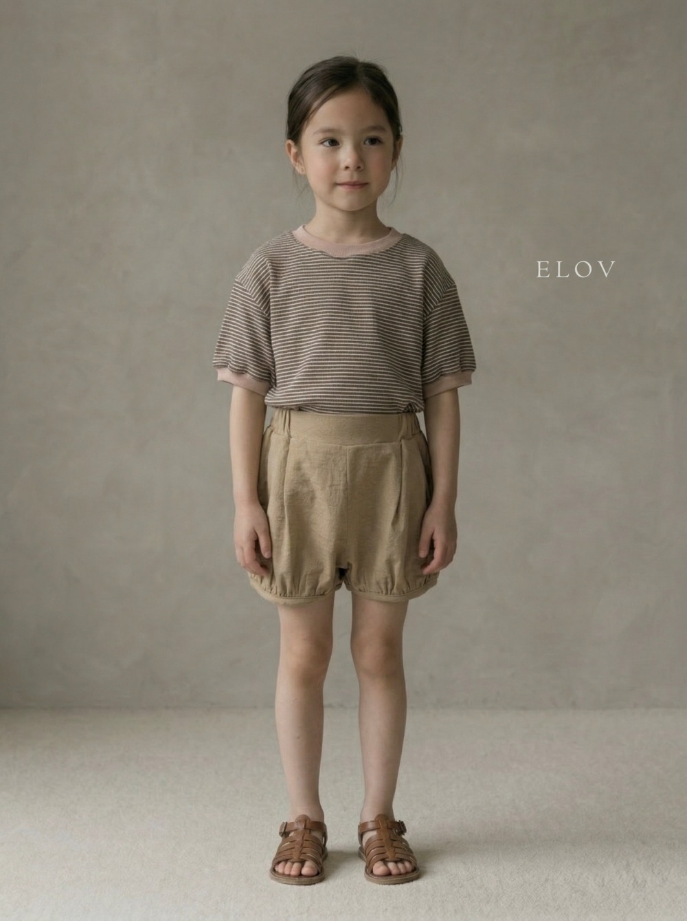 Mon petit17｜(73-118cm) 條紋撞色上衣