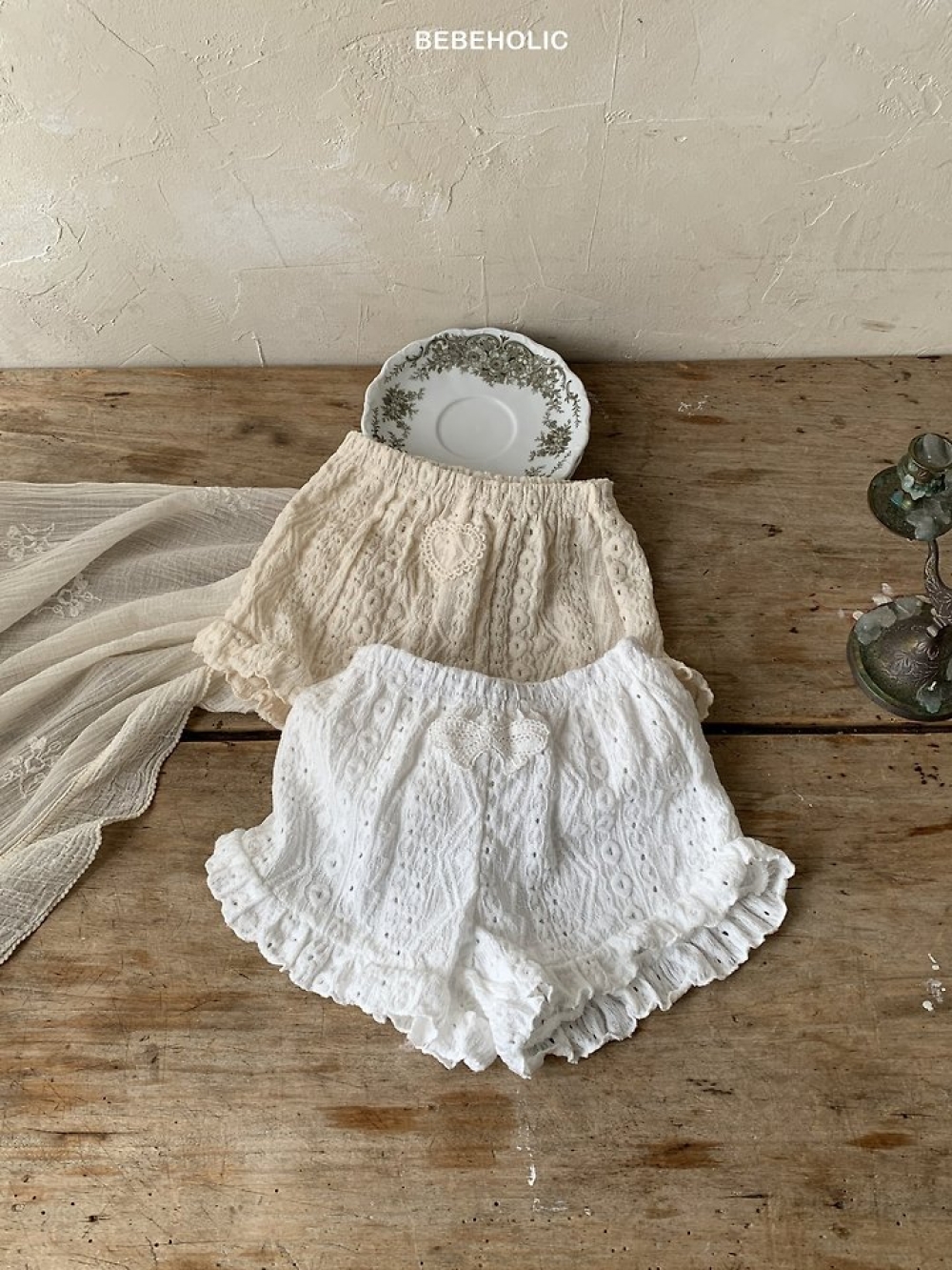 Bebe holic07｜(3m-18m) 可愛荷葉邊褲