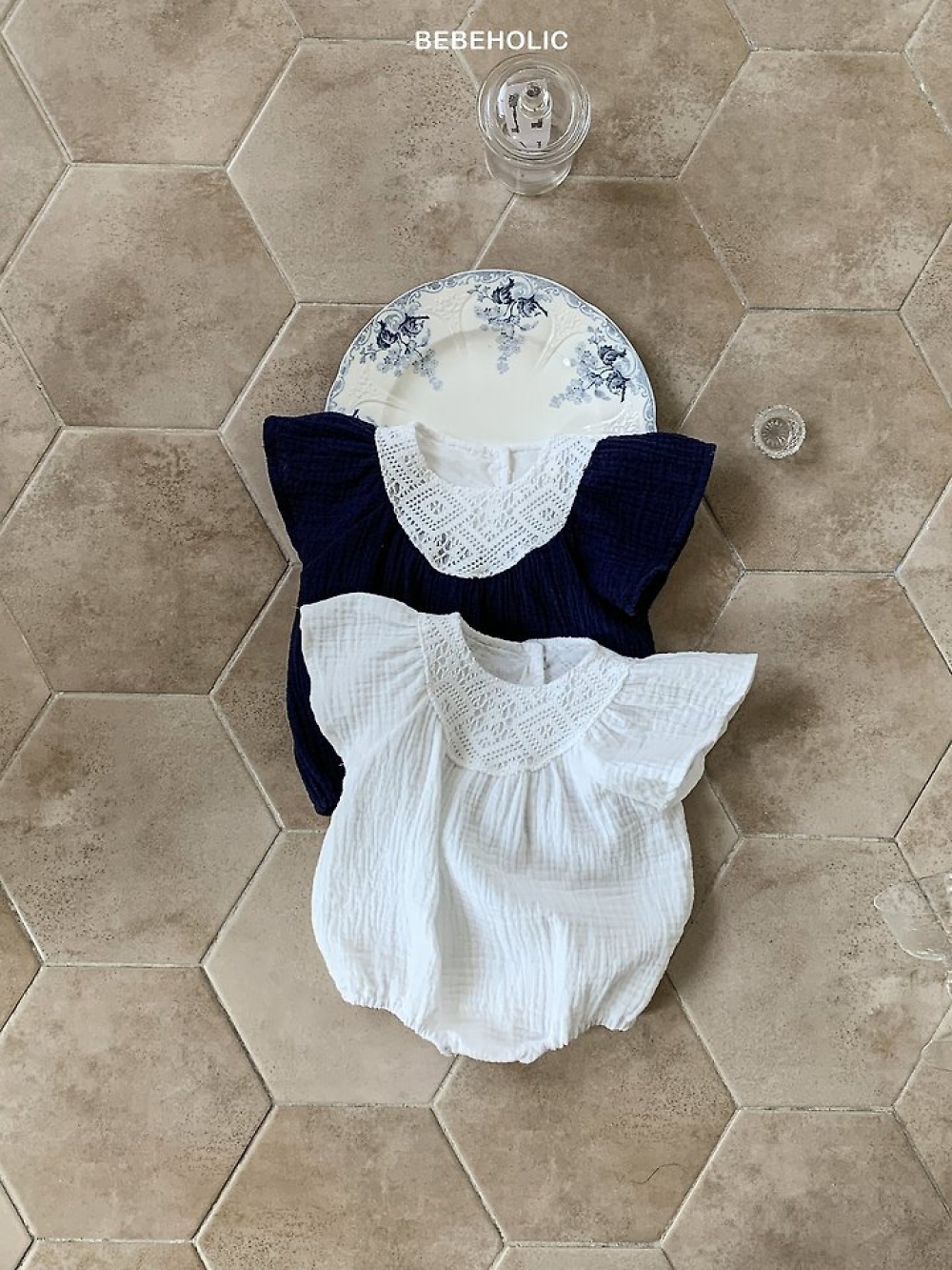 Bebe holic22｜(3m-18m) 編織領連身服