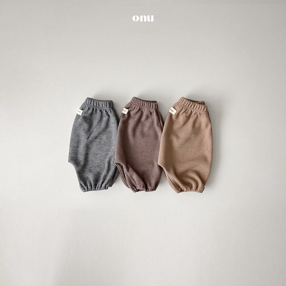onu 06｜(6m-12m) 素面縮口褲