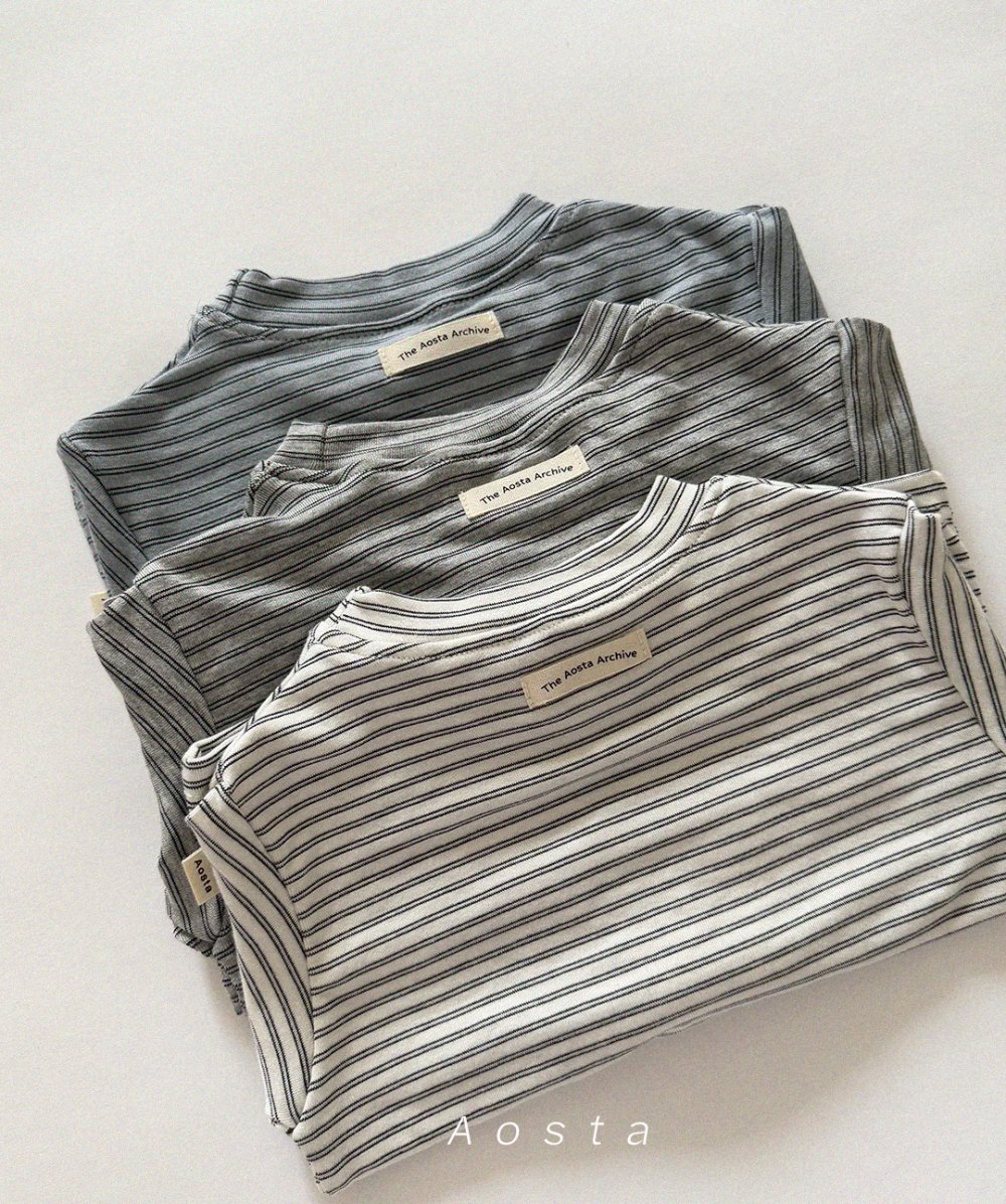 AOSTA20｜(6m-5y) 柔軟條紋上衣