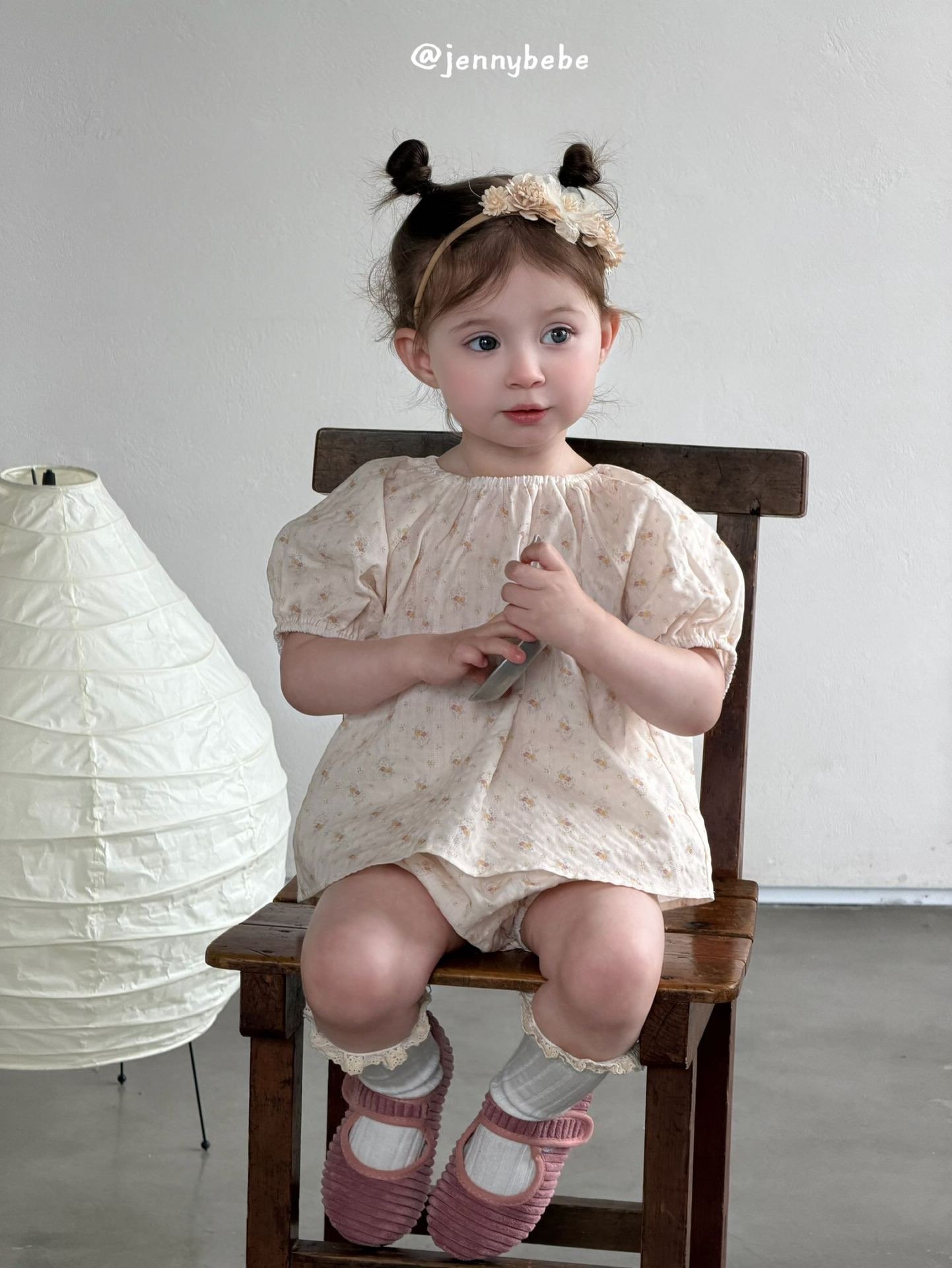 JE722｜(73-100cm) 小碎花套裝