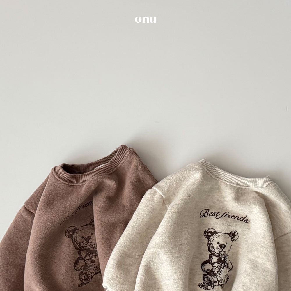 onu 03｜(6m-12m) 小熊印花包屁衣