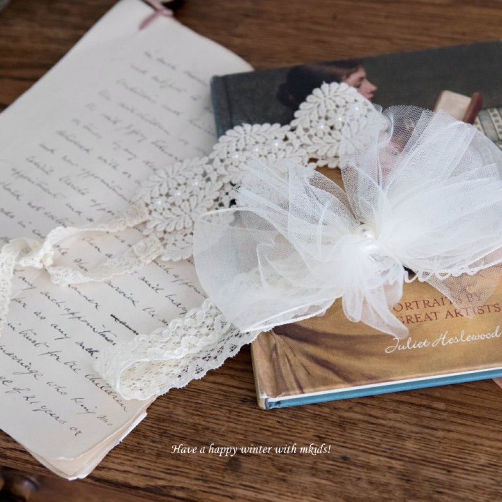 M-KIDS14｜(55-95cm) 2色蝴蝶薄紗髮帶/珍珠圖騰髮帶